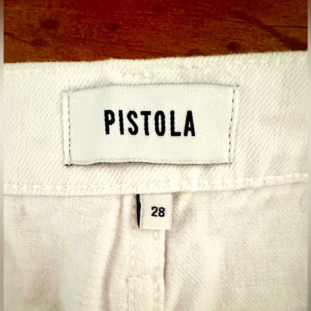 Pistola Denim women’s white distressed shorts size 28 - Picture 3 of 10